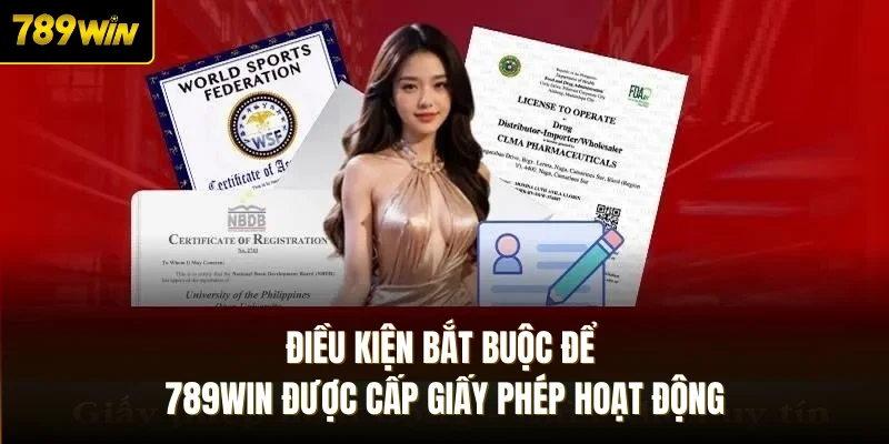 Điều kiện bắt buộc để 789Win được cấp giấy phép hoạt động